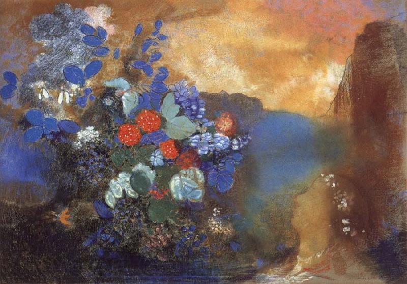 Odilon Redon Ophelia Among the Flowers Norge oil painting art